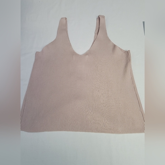 Cotton Emporium Rib Knit Tank Adjustable Drawstring Front Womens Size XL - Picture 2 of 8